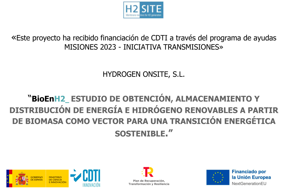 BioEnH2 project: ESTUDIO DE OBTENCIÓN, ALMACENAMIENTO Y DISTRIBUCIÓN DE ENERGÍA E HIDRÓGENO RENOVABLES A PARTIR DE BIOMASA COMO VECTOR PARA UNA TRANSICIÓN ENERGÉTICA SOSTENIBLE